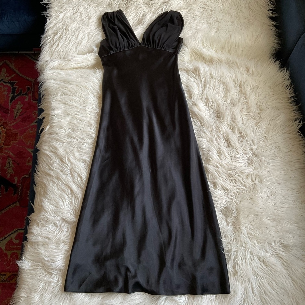 Cinderella Divine Black Satin Gown‎